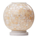 6.75" H Naomi Cream Mosaic Globe Shade Stacked Accent Lamp