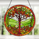 24"H Tree of Life Stained Glass Window Panel