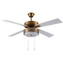 52"W Isabella Brass 4-Blade LED Ceiling Fan