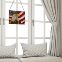 Americana Eagle Stained Glass Window Panel