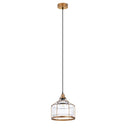 Bernadette River of Goods Brass Metal and Clear Glass Pendant Lamp