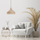 18.5'' W 1-Light Jessica Metal and Cane Transitional Pendant