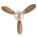 42" W Valencia LED Indoor Clear Hand-Cut Glass Bowl Shade Ceiling Fan with Remote Control