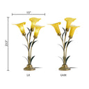 23.5"H Hand Blown Glass 3 Calla Lily Uplight Accent Lamp