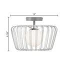 13"W Lucai Caged Globe Shade Ceiling Light Silver or Gold