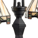 21'' H Bryant Prairie Style Stained Glass Table Lamp with Black Block Base