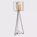 60" H Theo Gold Punched Metal Tripod Floor Lamp