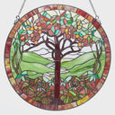 24"H Tree of Life Stained Glass Window Panel