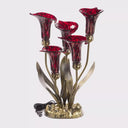 20"H Hand Blown Glass 5 Calla Lily Uplight Accent Lamp