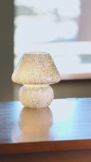 8.75" H Celeste Green/Blue/White Glass Mushroom Accent Lamp
