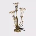 21.75"H Hand Blown Mercury Glass 3 Lily Uplight Accent Lamp