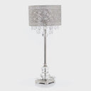 28.75"H Brielle Polished Nickel and Crystal 1-Light Buffet Table Lamp