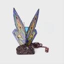 9.5"H Stained Glass Butterfly Wings Accent Lamp