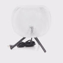 11.5" H Libby Black Tripod Table Lamp with a Textured Clear Glass Globe Shade