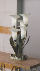 20"H Hand Blown Glass 5 Calla Lily Uplight Accent Lamp
