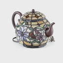 6.5"H Stained Glass Teapot Accent Lamp