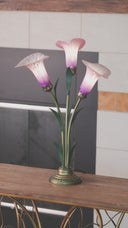 23.5"H Hand Blown Glass 3 Calla Lily Uplight Accent Lamp