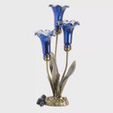 21"H Mercury Glass 3 Lily Uplight Accent Lamp