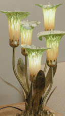 20"H Hand Blown Glass 5 Calla Lily Uplight Accent Lamp