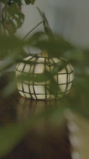 9"H Patch the Pumpkin Stained Glass Accent Lamp