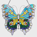 20.5"H Stained Glass Swallowtail Butterfly Window Panel