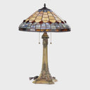 26.75" H Margriet Stained Glass Dome Shade Candlestick Table Lamp