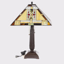 24" H Winslow Tiffany-Style Stained Glass Empire Shade Candlestick Table Lamp