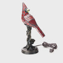 13.5"H Cardinal Stained Glass Bird Accent Lamp