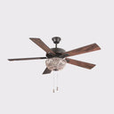 52"W Woven Rope 5-Blade LED Ceiling Fan