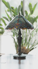 24" H Highclere Victorian Multicolor Tiffany-Style Stained Glass Table Lamp
