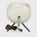 11.5" H Libby Black Tripod Table Lamp with a Green Luster Globe Shade