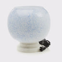 13" H Nautical White/Blue Globe Shade Stacked Base Accent Lamp