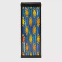 River of Goods Blue Stained Glass and Black Metal Rectangular 1-Light Outdoor Wall Sconce