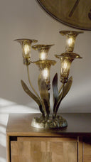 20"H Hand Blown Glass 5 Calla Lily Uplight Accent Lamp