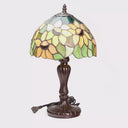 16.5" H Sunflowers Stained Glass Candlestick Table Lamp