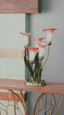 20"H Hand Blown Glass 5 Calla Lily Uplight Accent Lamp