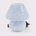 8.75" H Celeste Blue/White Mushroom Accent Lamp
