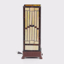 17"H Tiffany Style Stained Glass Rustic Hurricane Lamp