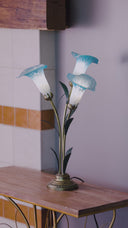 23.5"H Hand Blown Glass 3 Calla Lily Uplight Accent Lamp