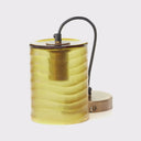 5" W Elowen Mid-Century Modern Amber Cylinder Hand Blown Glass Shade Pendant Light