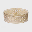 23.5"W Bryar Brass and Crystal 3-Light Chandelier