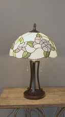 Tula 24.75" H Tiffany-style Blue Bowl Shade Stained Glass Table Lamp