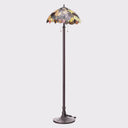 62" H Juliet Multicolored Stained Glass Bowl Shade Candlestick Floor Lamp
