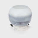 13"H Emily White and Blue Ombre Stacked Base Globe Shade Accent Lamp