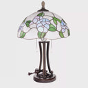 Tula 24.75" H Tiffany-style Blue Bowl Shade Stained Glass Table Lamp