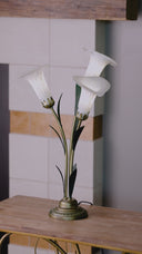 23.5"H Hand Blown Glass 3 Calla Lily Uplight Accent Lamp
