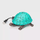 4.75" H Raphael Aqua Glass Accent Lamp