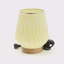 7.75" H Emily Yellow and Gold Trapezoid Shade Block Base Accent Lamp
