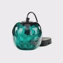 6" W Anthony Retro Teal Hand-Blown Glass Globe Shade Pendant Light with Hand Cut Polka Dot Design