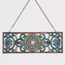8.5"H Starla Rectangular Stained Glass Pub Window Panel
